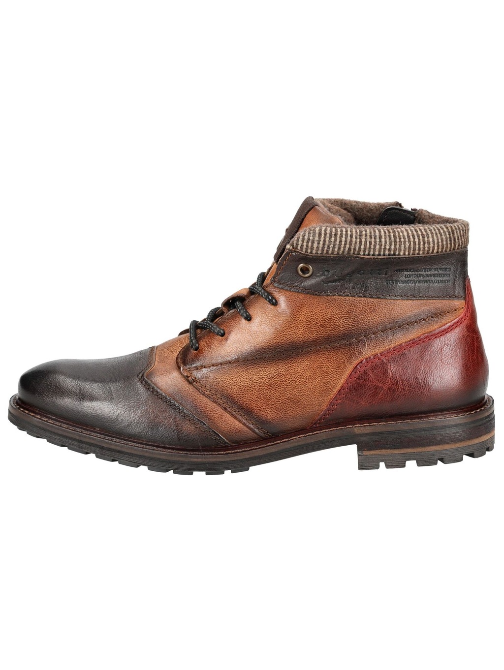 bugatti Schnürstiefelette "bugatti Stiefelette Leder" günstig online kaufen