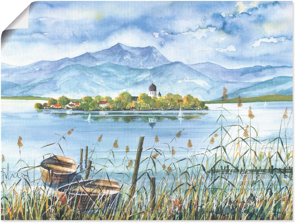 Artland Wandbild "Seeblick Herreninsel", Gewässer, (1 St.), als Leinwandbil günstig online kaufen