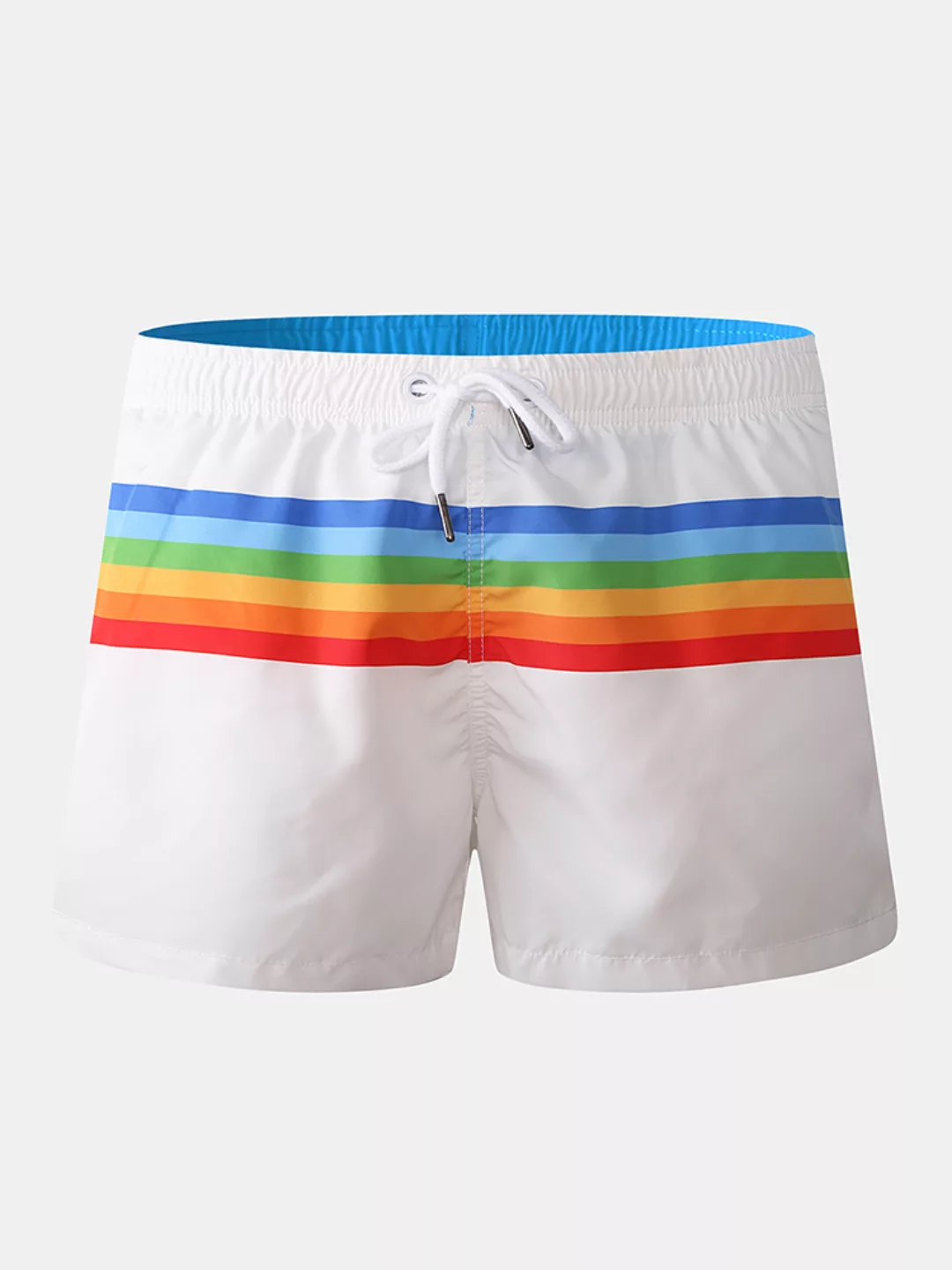 Herren Colorblock Stripe Shorts Loungewear Breathbale Gemütliche Kordelzugs günstig online kaufen