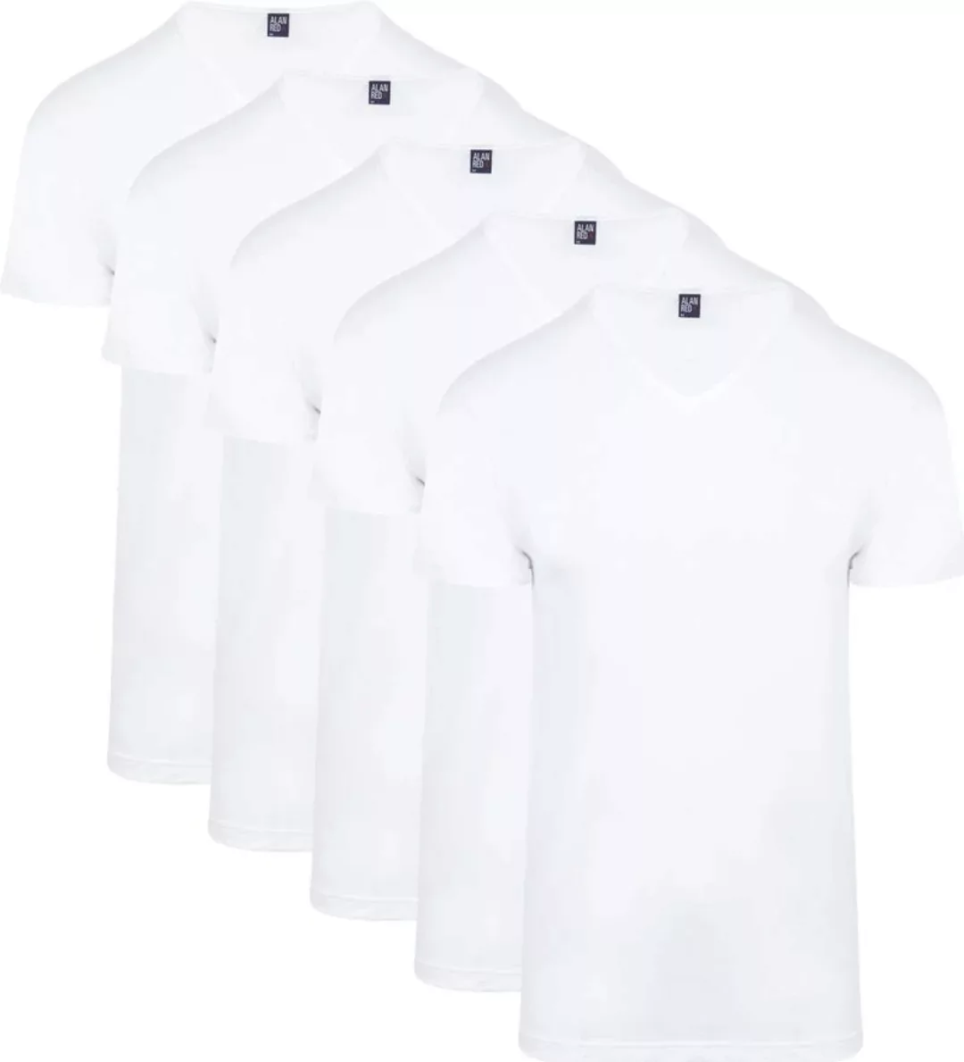 Alan Red T-Shirt V-Ausschnitt Vermont 5er-Pack - Größe M günstig online kaufen