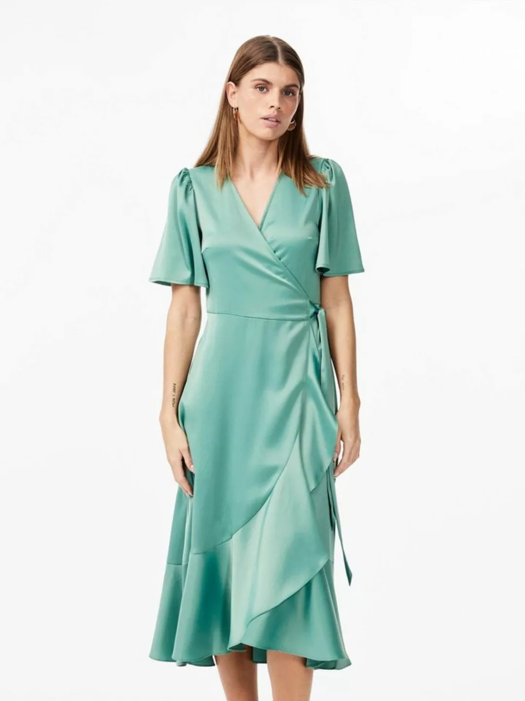 Y.A.S Wickelkleid YASTHEA 2/4 MIDI WRAP DRESS S. NOOS mit Volant günstig online kaufen