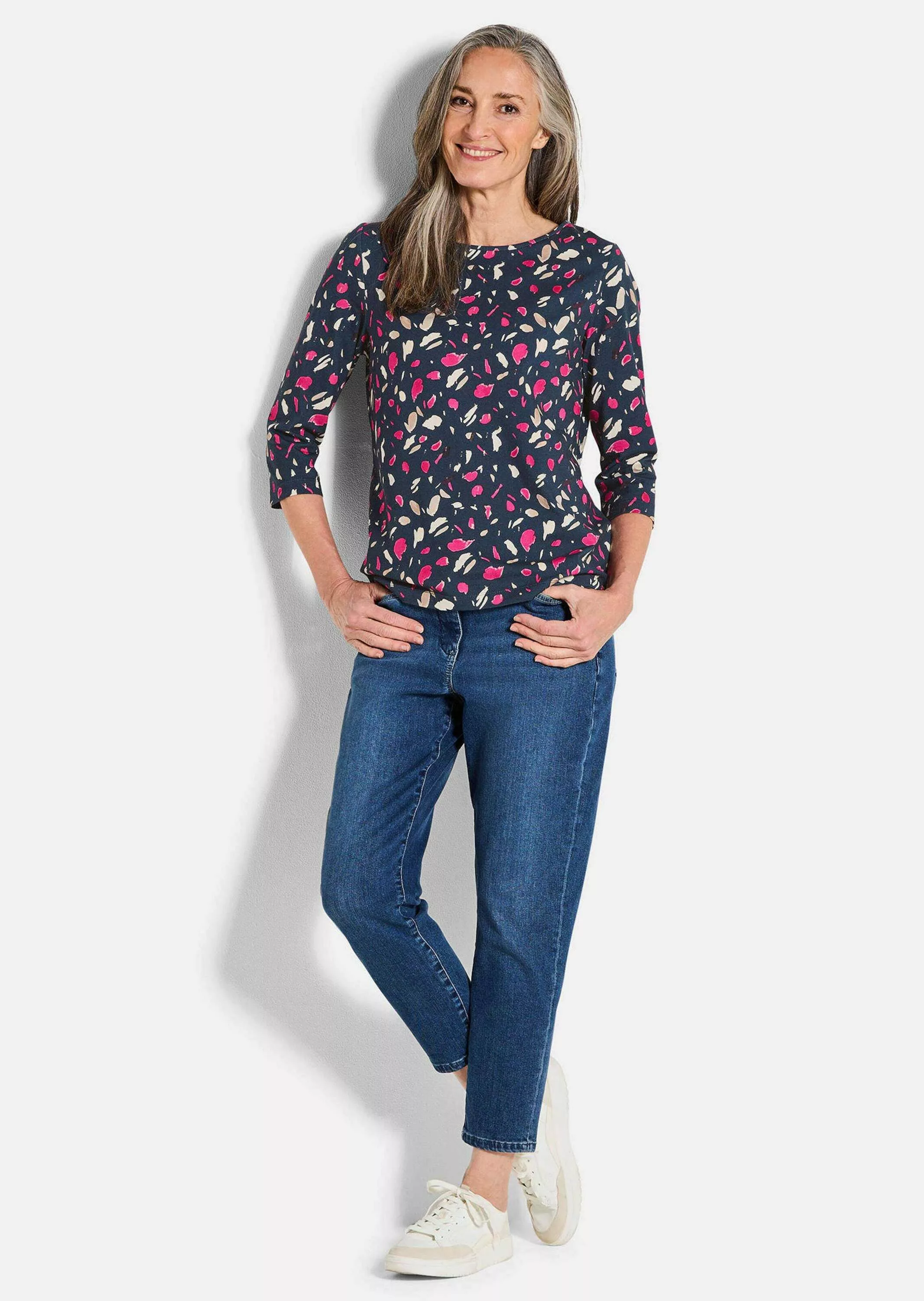 GOLDNER Print-Shirt Bequemes Shirt aus Baumwoll-Jersey günstig online kaufen