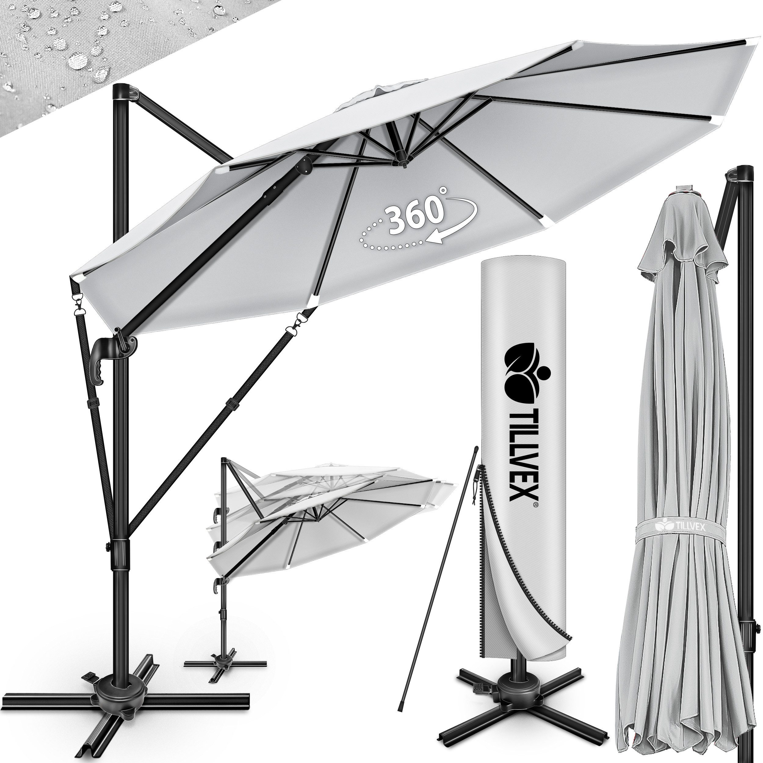 tillvex Sonnenschirm tillvex® Premium Alu Sonnenschirm günstig online kaufen