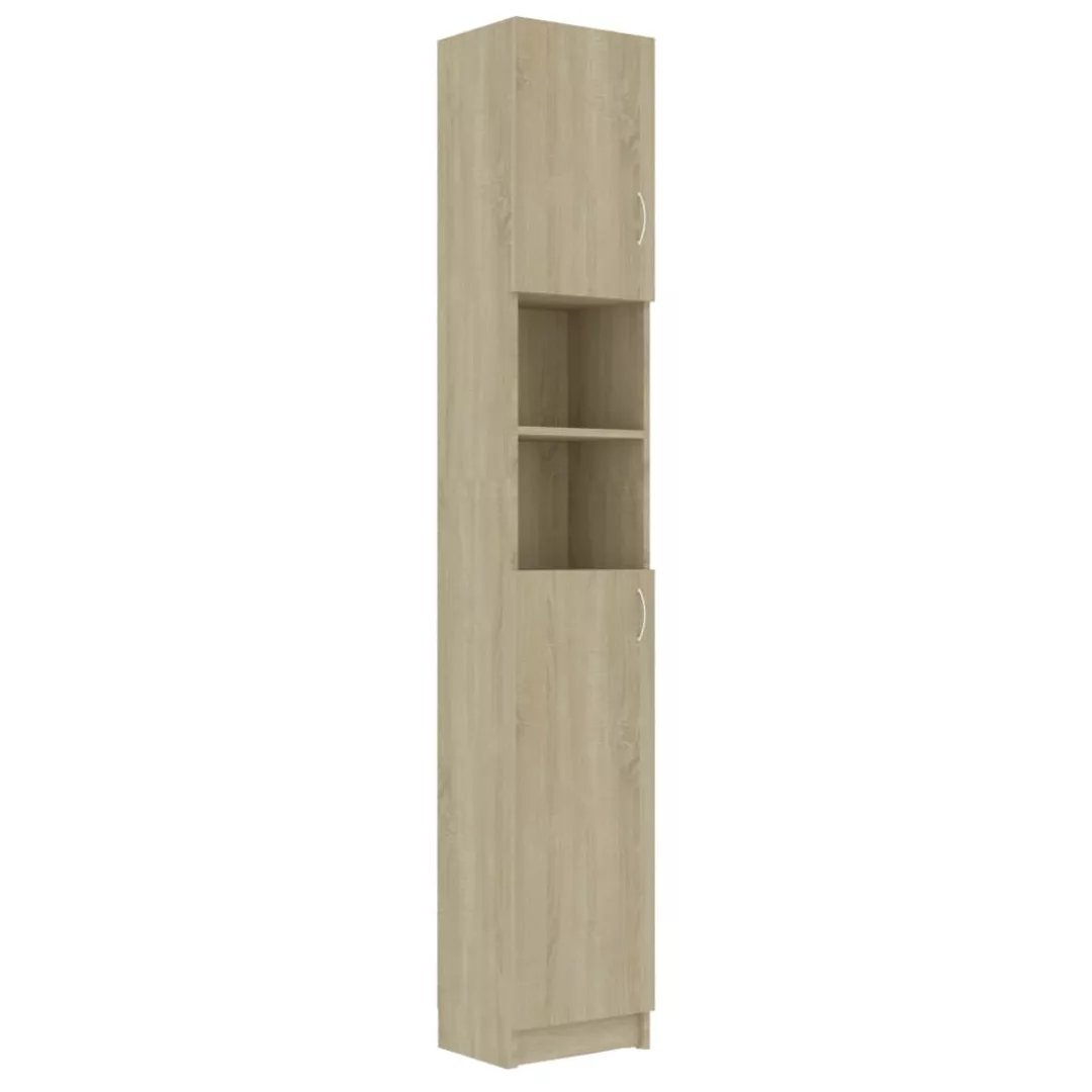 Badezimmerschrank Sonoma-eiche 32×25,5×190 Cm Spanplatte günstig online kaufen