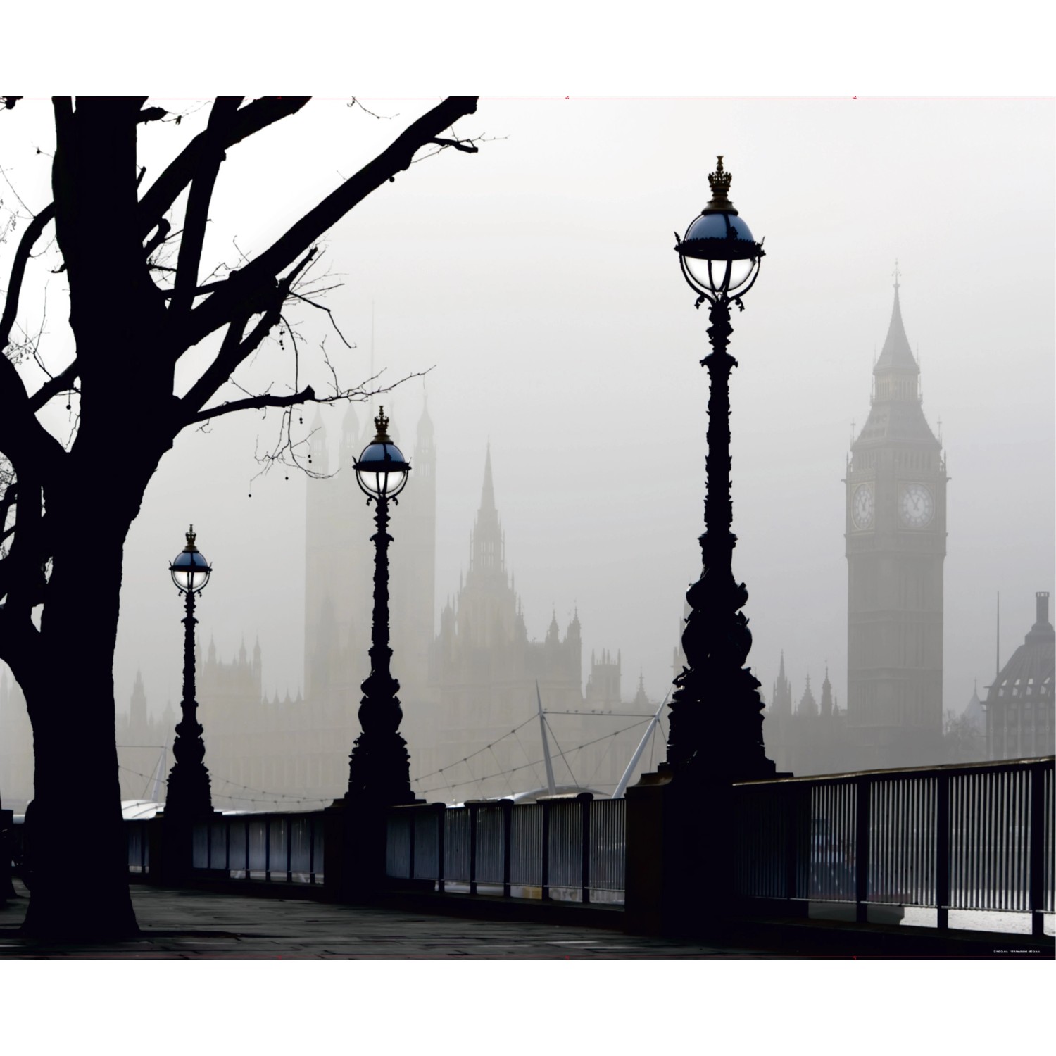 Sanders & Sanders Fototapete London Grau und Schwarz 360 x 270 cm 600450 günstig online kaufen