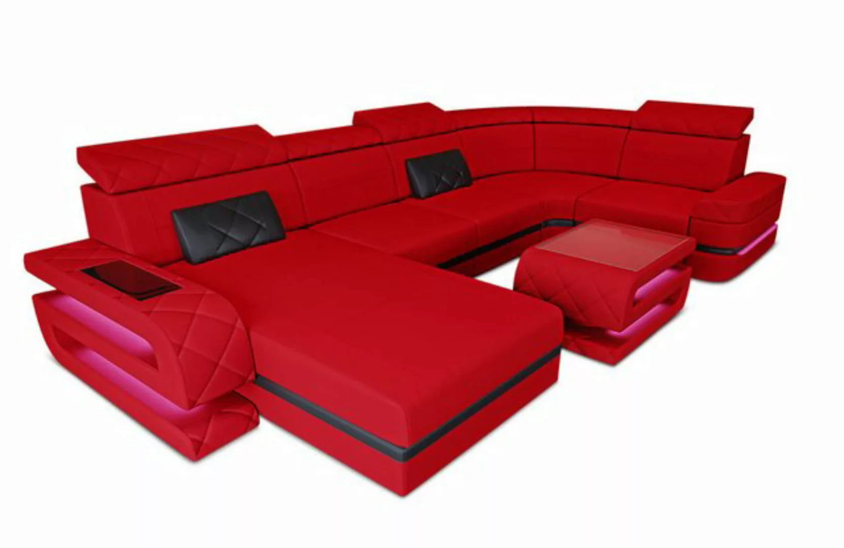 Sofa Dreams Wohnlandschaft Polster Sofa Couch Stoff Bologna U Form Stoffsof günstig online kaufen