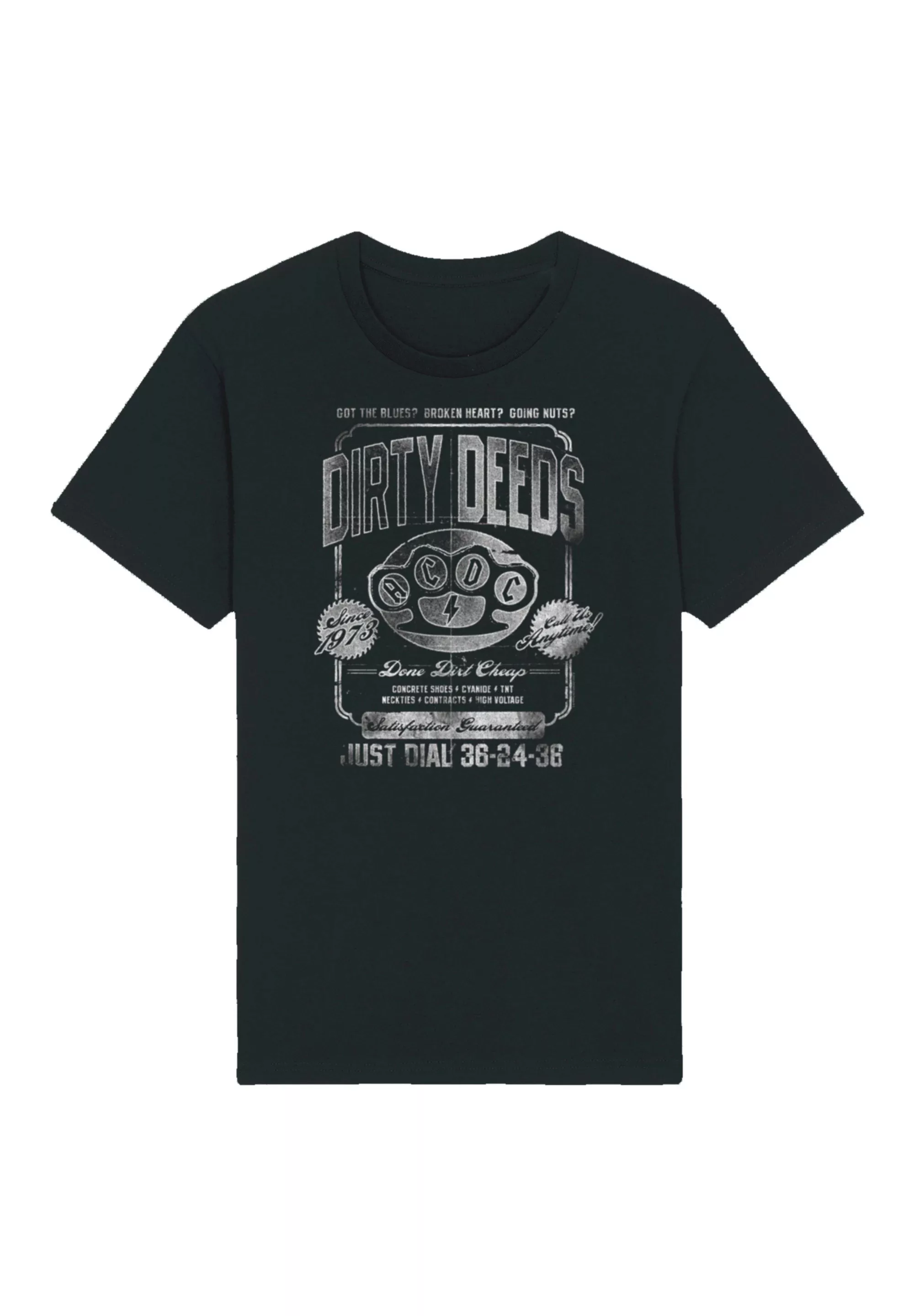 F4NT4STIC T-Shirt "AC/DC Dirty Deeds Done Cheap Just Dial", Premium Qualitä günstig online kaufen