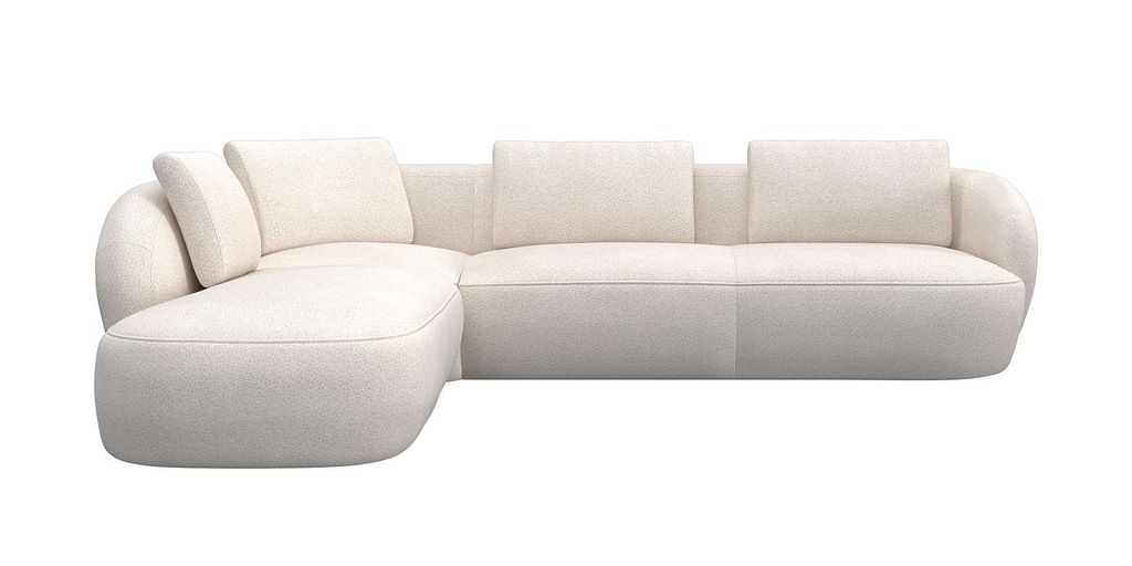 FLEXLUX Ecksofa "Torino, rund, L-Form, Sofa-Ecke mit Ottomane", Modernes, o günstig online kaufen