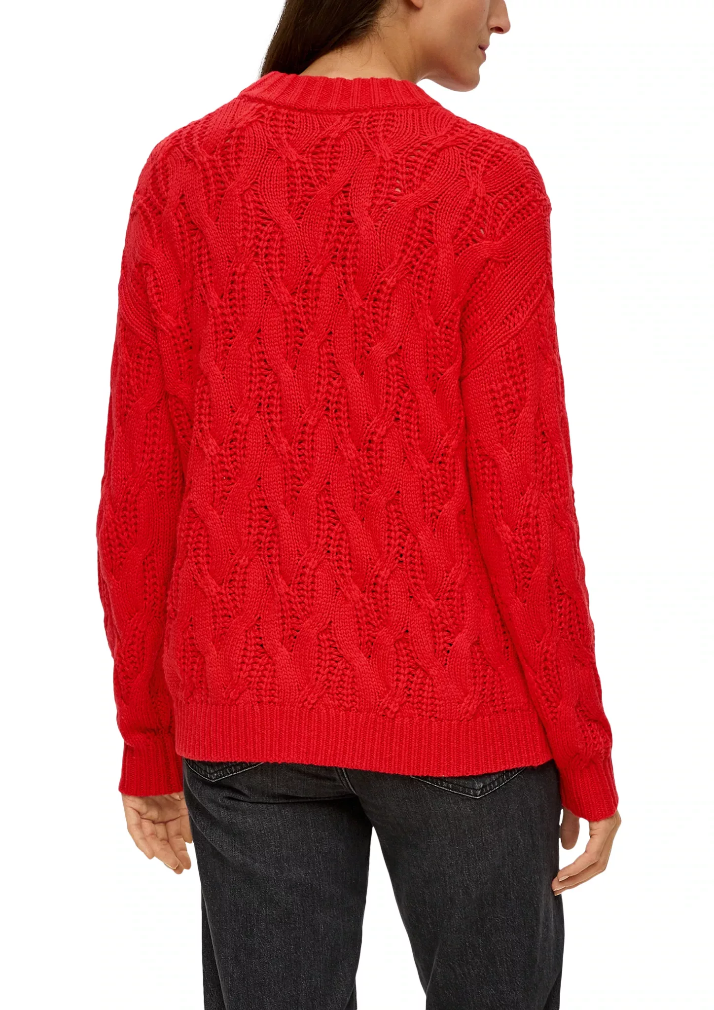 s.Oliver Strickpullover, mit Zopfmuster günstig online kaufen