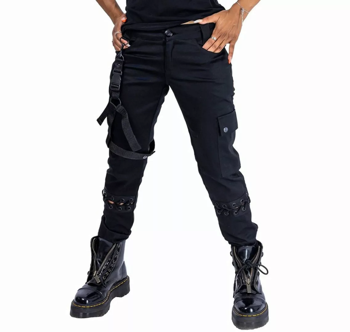 Vixxsin Stoffhose Sitara Gothic Pants Schnürung Trousers Industrial Gothic günstig online kaufen