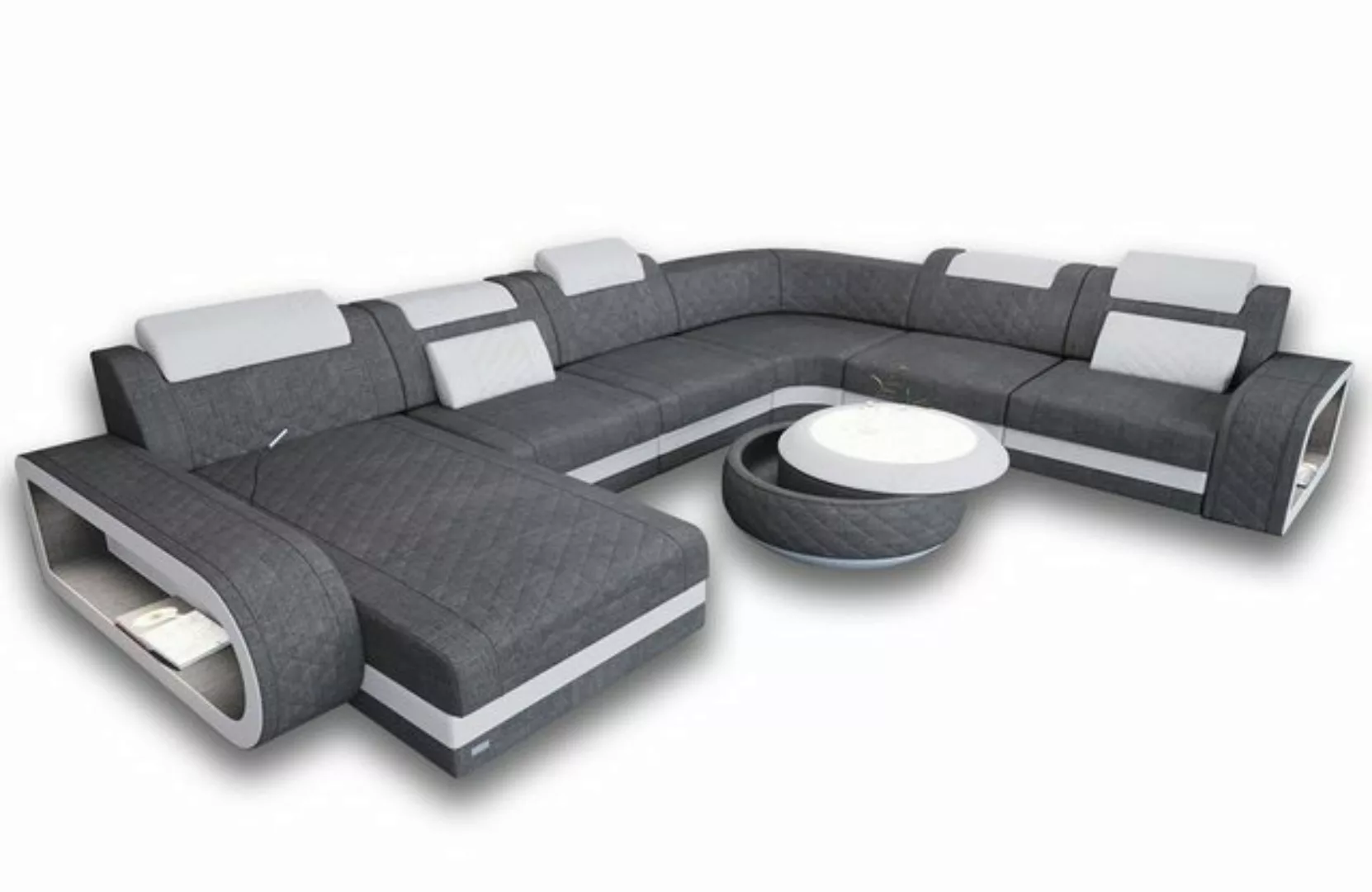 Sofa Dreams Wohnlandschaft Stoff Polster Sofa Berlin XXL U Form Couch Stoff günstig online kaufen