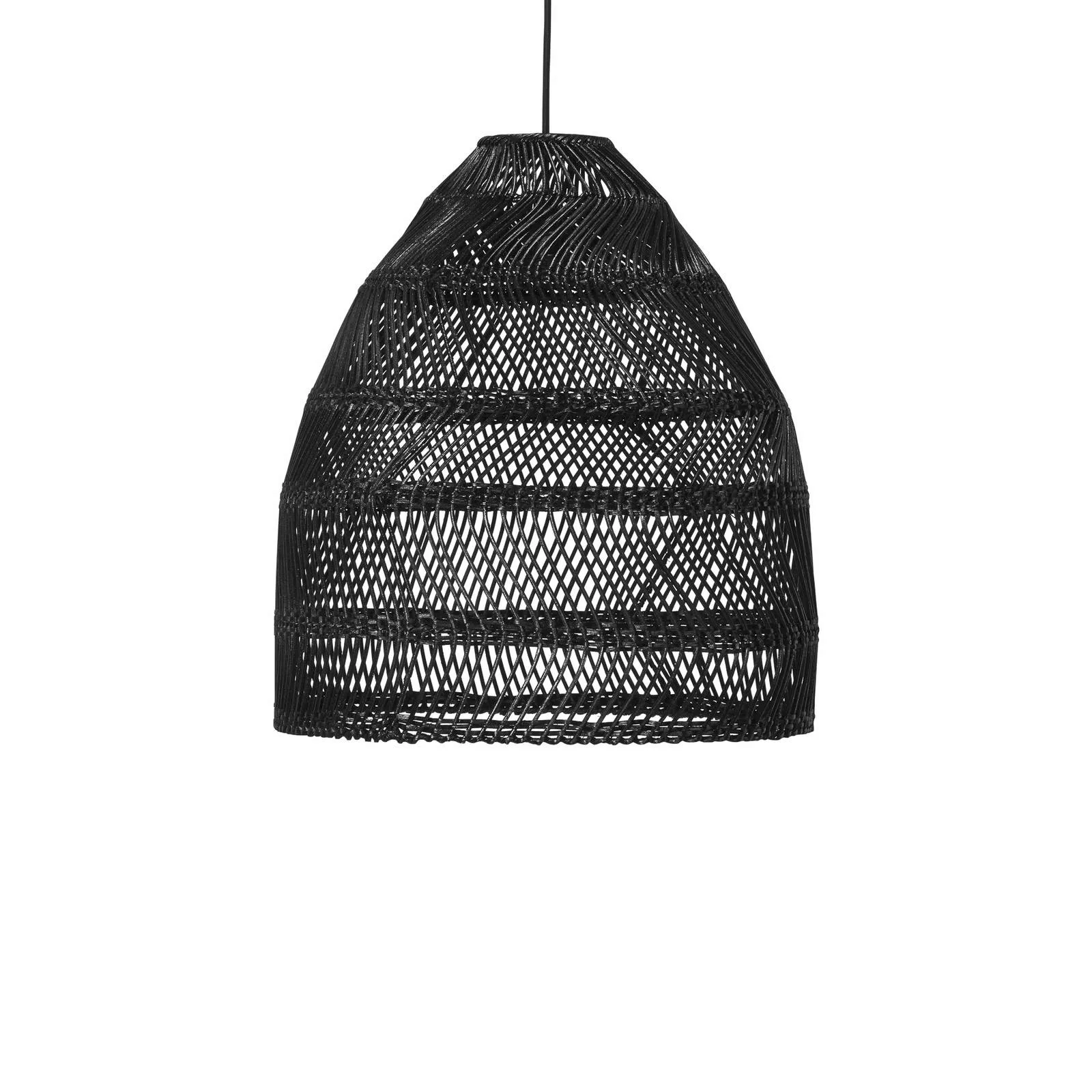 PR Home Maja Hängelampe Rattan schwarz, Ø 36,5 cm günstig online kaufen