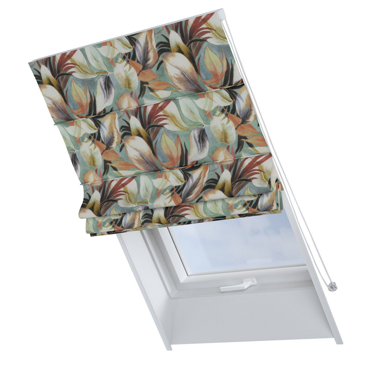 Dekoria Dachfenster-Raffrollo Rimini, mintgrün-braun, 50 x 60 cm günstig online kaufen