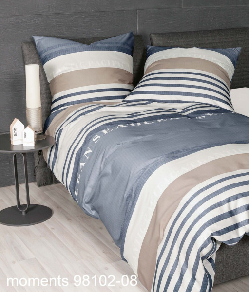 Janine Janine Mako-Satin Bettwäsche moments 98102 titan düne Größe:  135x20 günstig online kaufen