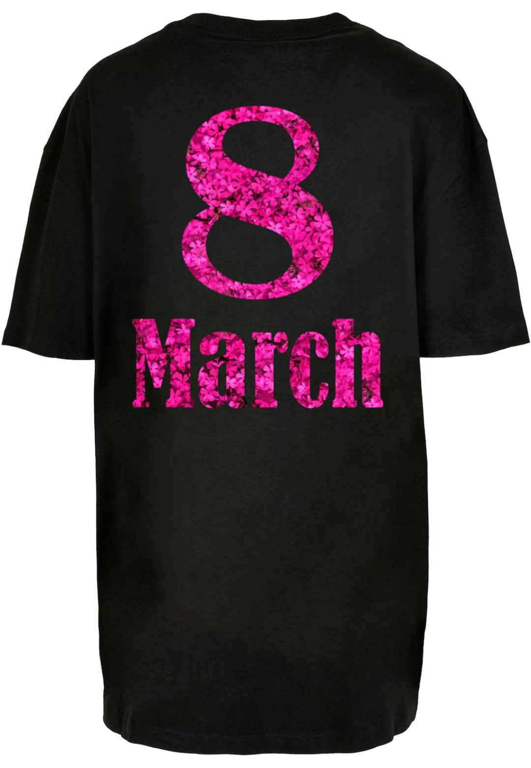 Merchcode T-Shirt "Merchcode Damen Ladies WD - 8 March Oversized Boyfriend günstig online kaufen