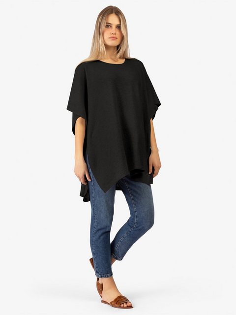 Rainbow Cashmere Strickponcho Schurwolle-Kaschmir-Mix günstig online kaufen