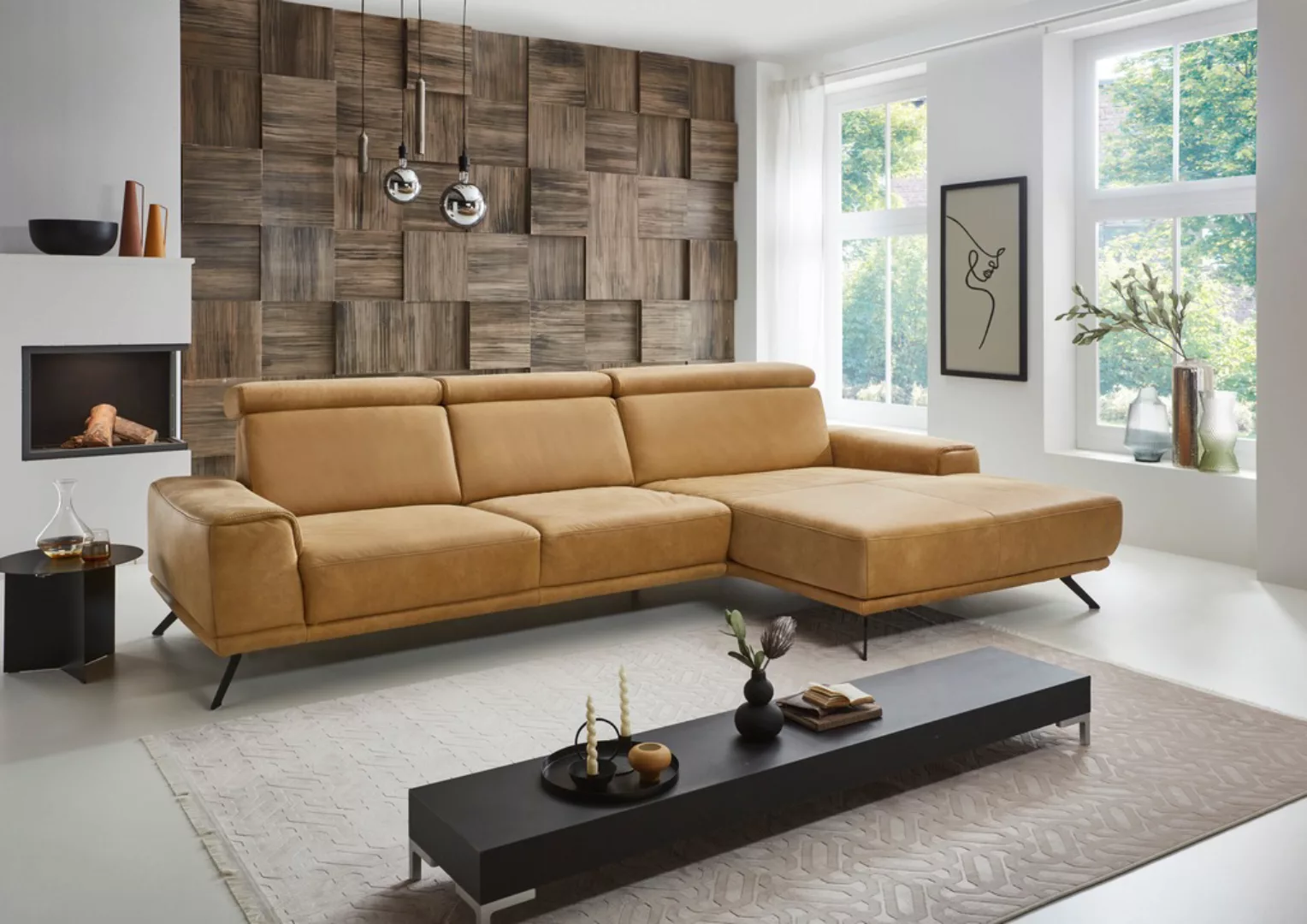 Die PlanBar Ecksofa "PN-EM22041 L-Form", wahlweise motorisches Canape oder günstig online kaufen