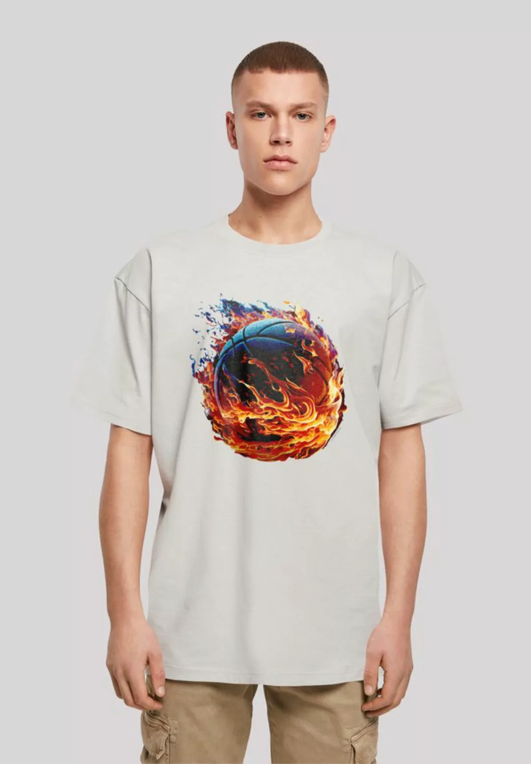 F4NT4STIC T-Shirt "Basketball On Fire Sport OVERSIZE TEE", Print günstig online kaufen