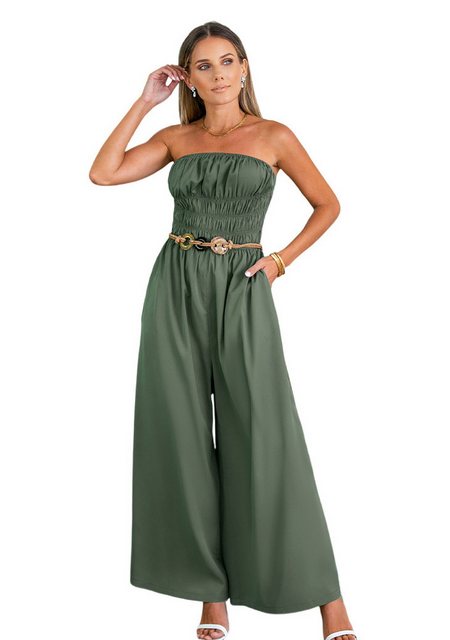 Cupshe Bandeauoverall Damen Jumpsuits trägerlos ärmellos Taille langes weit günstig online kaufen