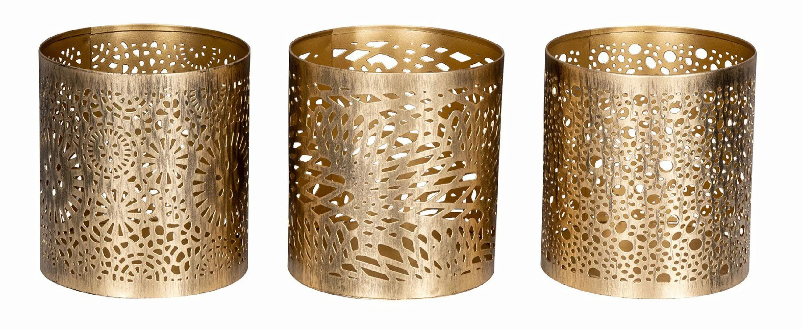Levandeo® Teelichthalter, 3er Set Windlicht H11cm günstig online kaufen