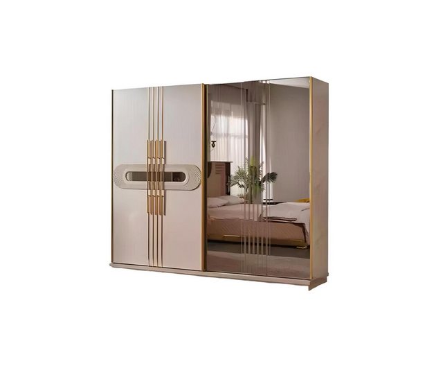 JVmoebel Kleiderschrank Luxus Kleiderschrank Universal Kleiderschrank Beige günstig online kaufen