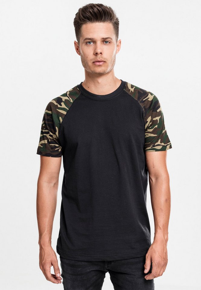 URBAN CLASSICS T-Shirt TB639 - Raglan Contrast Tee blk/woodcamo S günstig online kaufen