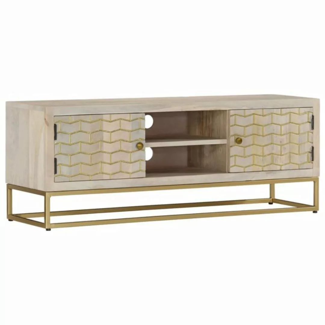 furnicato TV-Schrank 110x30x40 cm Gebleichtes Massivholz Mango günstig online kaufen