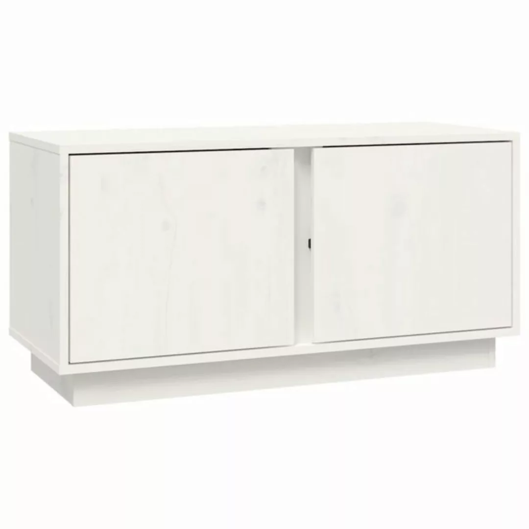 furnicato TV-Schrank Weiß 80x35x40,5 cm Massivholz Kiefer (1-St) günstig online kaufen