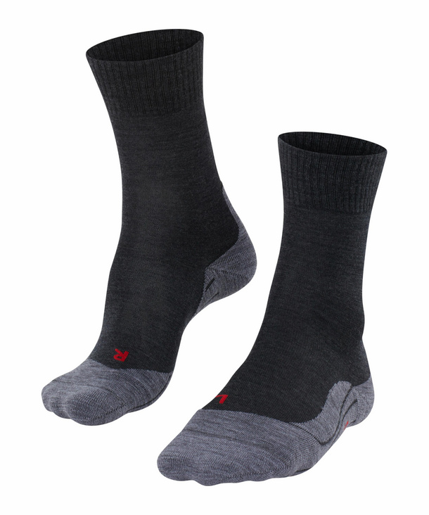 FALKE TK5 Damen Wandersocken, 39-40, Grau, Schurwolle, 16243-318003 günstig online kaufen