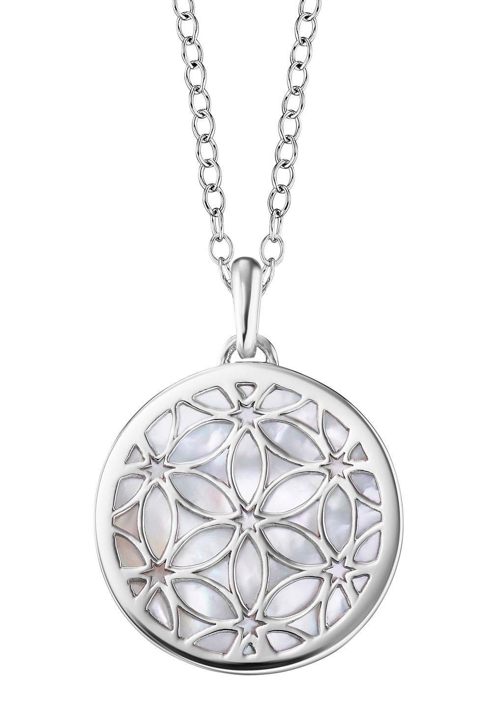 Julie Julsen Kette mit Anhänger "LEBENSBLUME SILBER-PERLMUTT, JJNE0506.1", günstig online kaufen