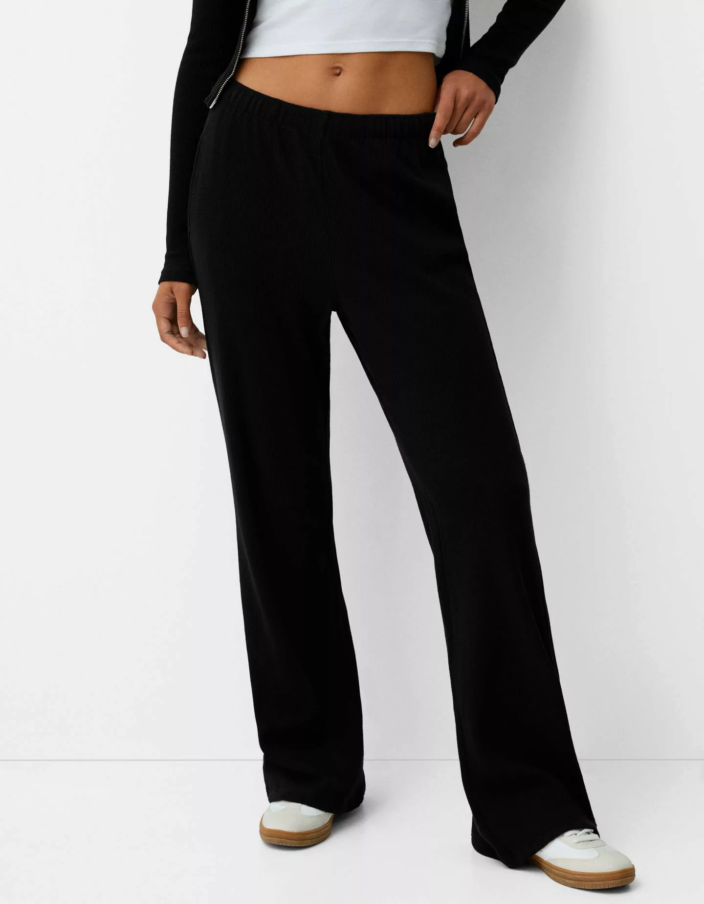 Bershka Geprägte Hose Damen Xs Schwarz günstig online kaufen