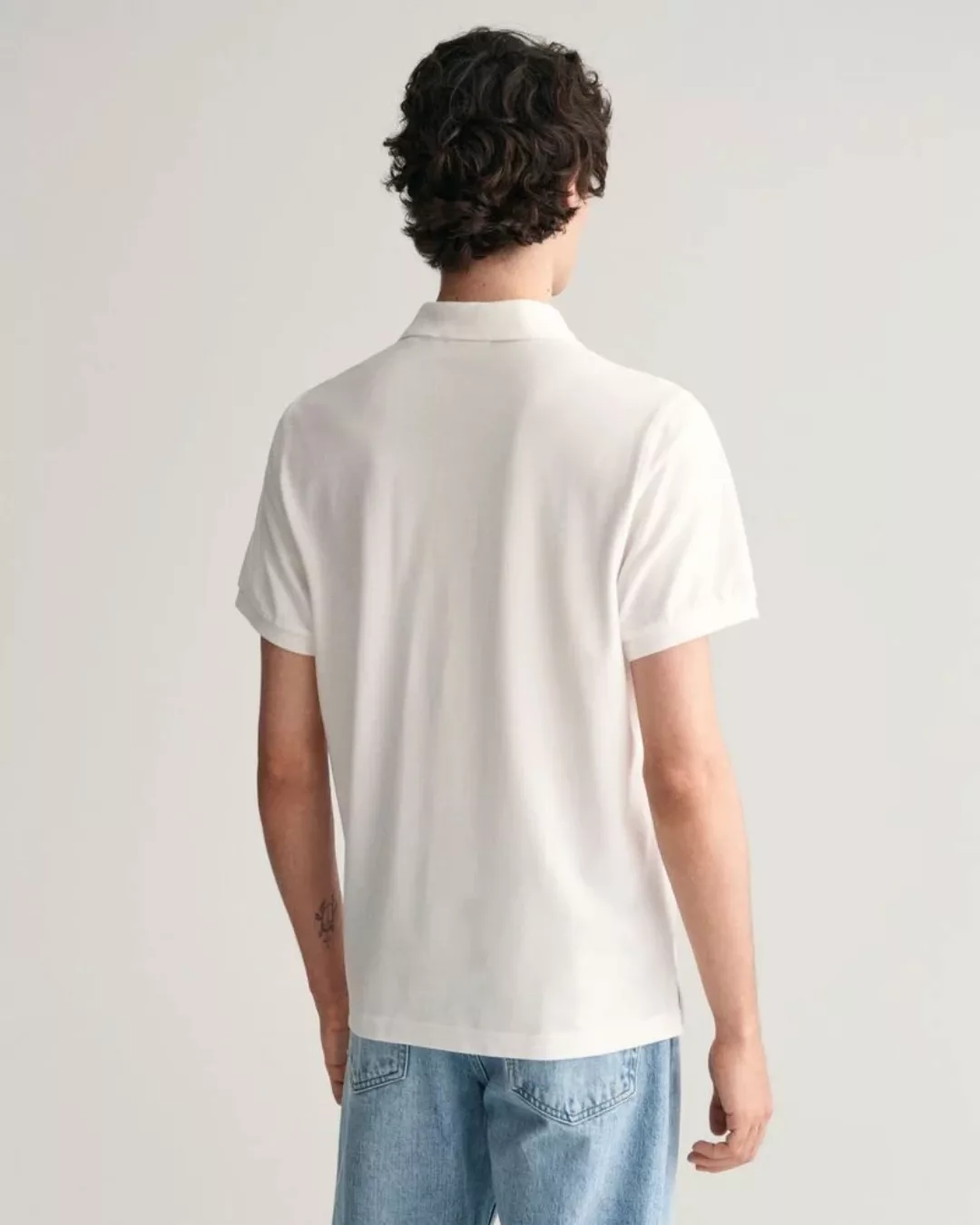 Gant Shield Piqué Poloshirt Weiß - Größe 4XL günstig online kaufen