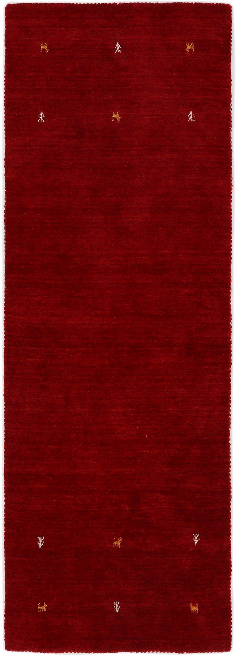 carpetfine Wollteppich »Gabbeh Uni, auch als Läufer und Rund erhältlich«, r günstig online kaufen