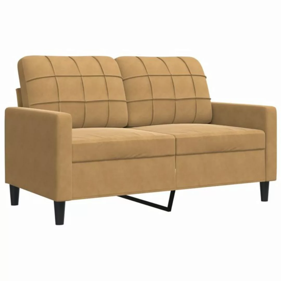 vidaXL Sofa Sofa/ 2-Sitzer/ 3-Sitzer Samt, 120 cm, Braun günstig online kaufen