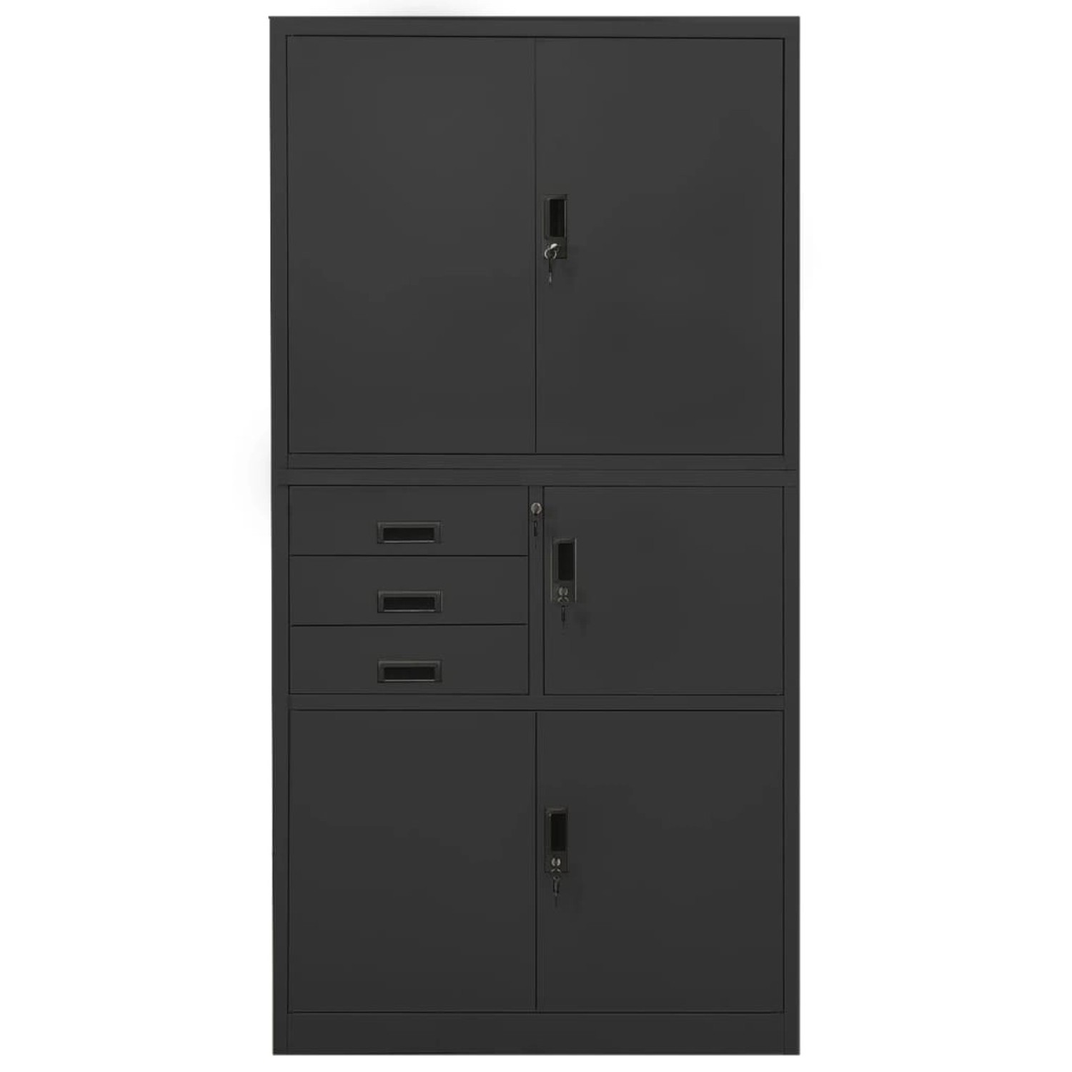 vidaXL Aktenschrank Büroschrank Anthrazit 90x40x180 cm Stahl günstig online kaufen