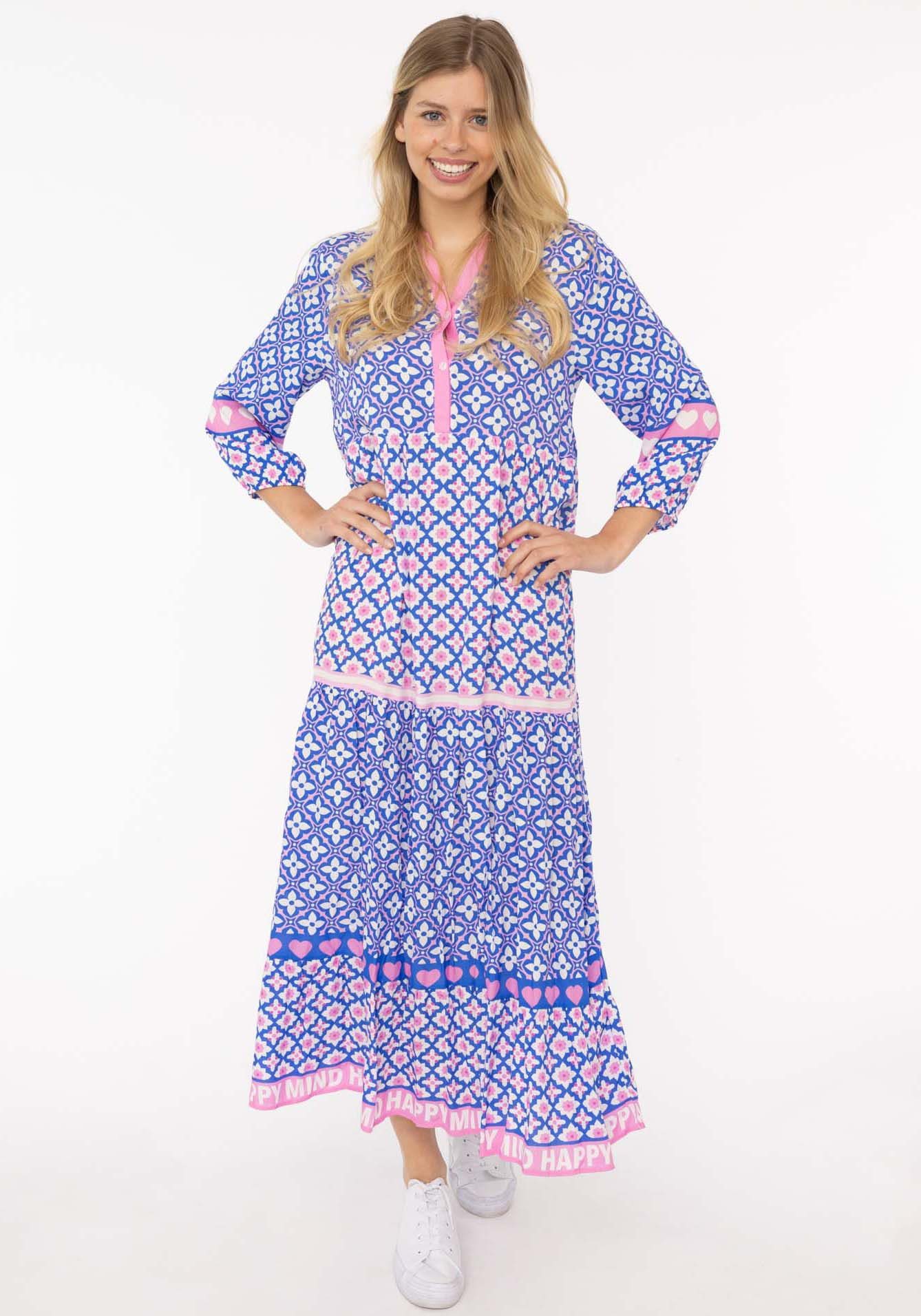 Zwillingsherz Maxikleid "Dreams" mit Mustermix, Knopfleiste günstig online kaufen