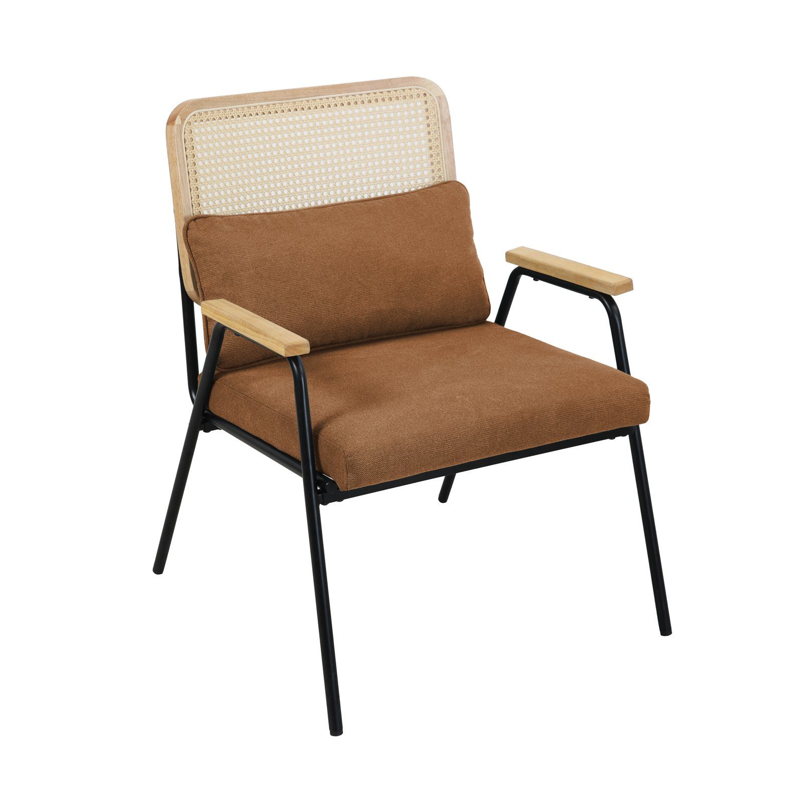 SVITA Loungesessel THEA, Loungestuhl,Holzdesign,Metallbeine,Braun günstig online kaufen