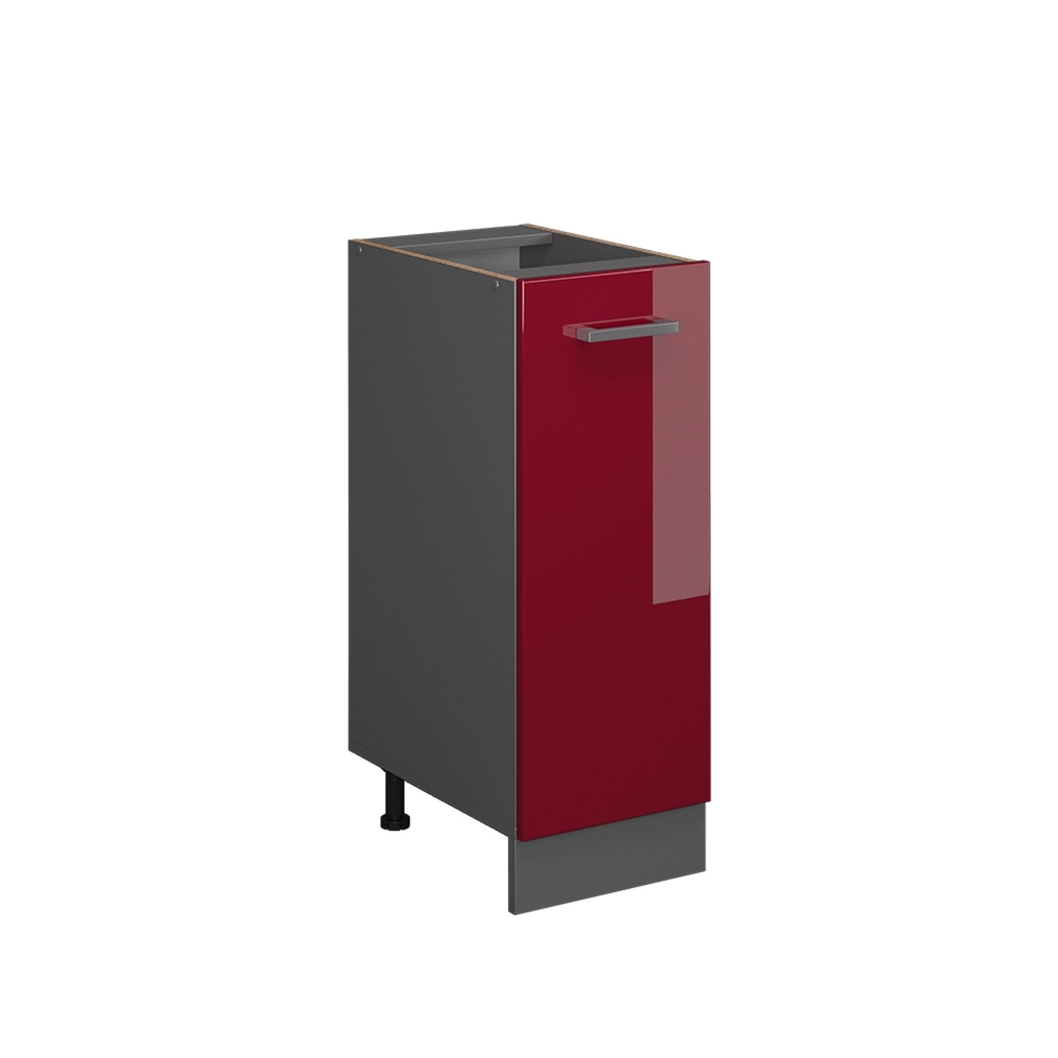 Vicco Apothekerschrank R-Line Bordeaux Hochglanz/Anthrazit 30 cm AP Eiche günstig online kaufen