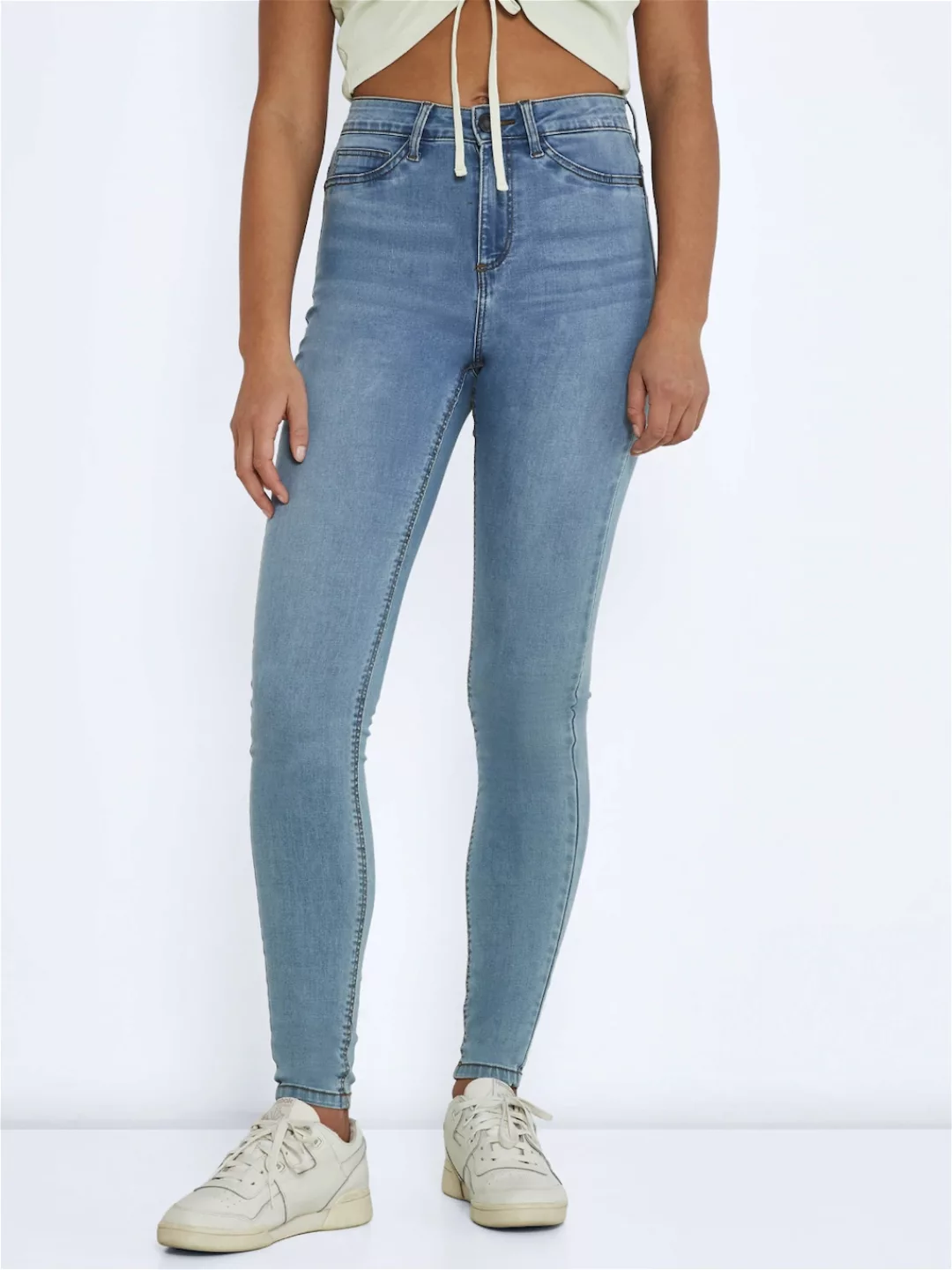 Noisy May Damen Jeans NMCALLIE HW SKINNY JEANS VI059LB - Skinny Fit - Blau günstig online kaufen