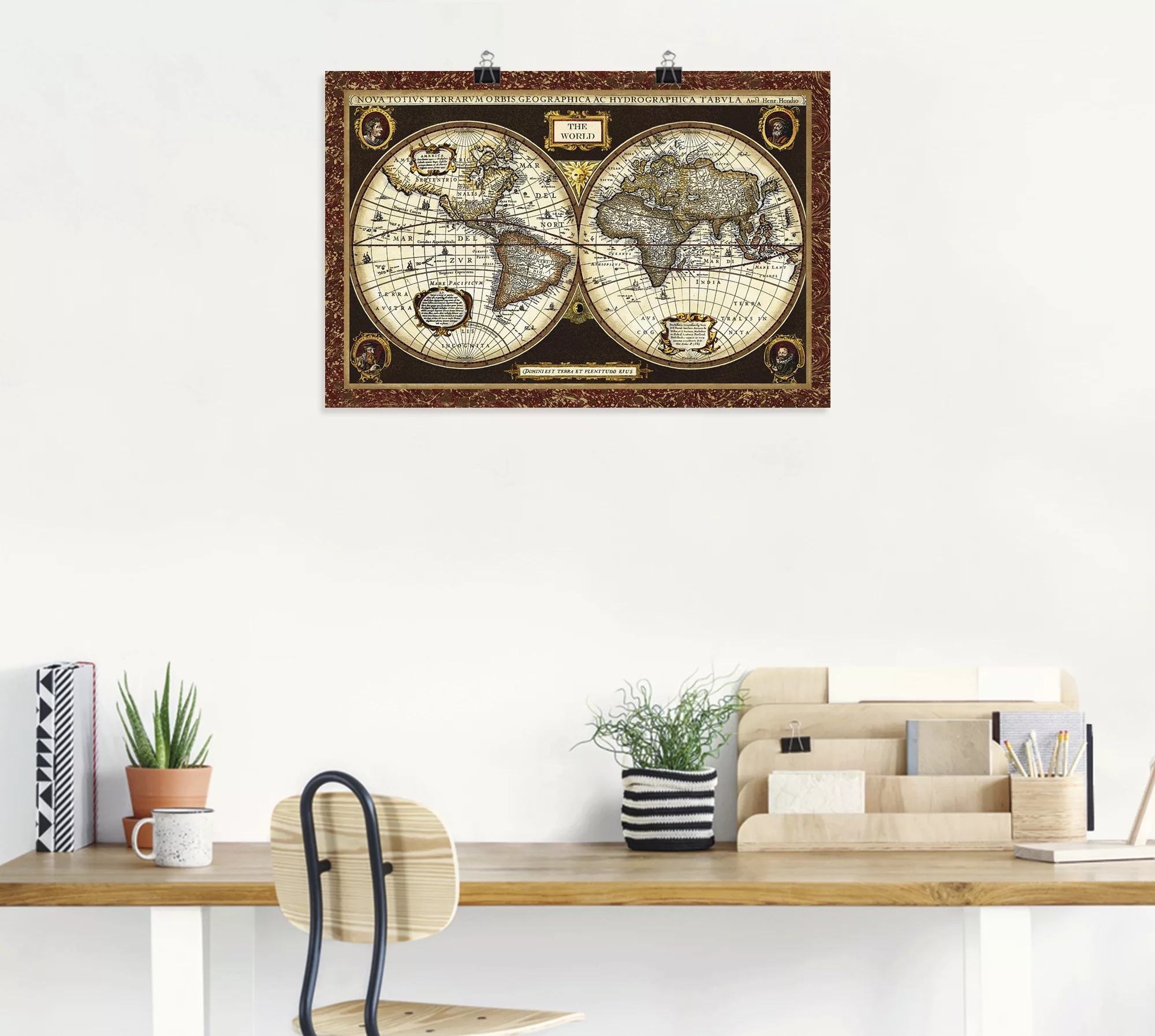 Artland Wandbild "Weltkarte", Landkarten, (1 St.) günstig online kaufen