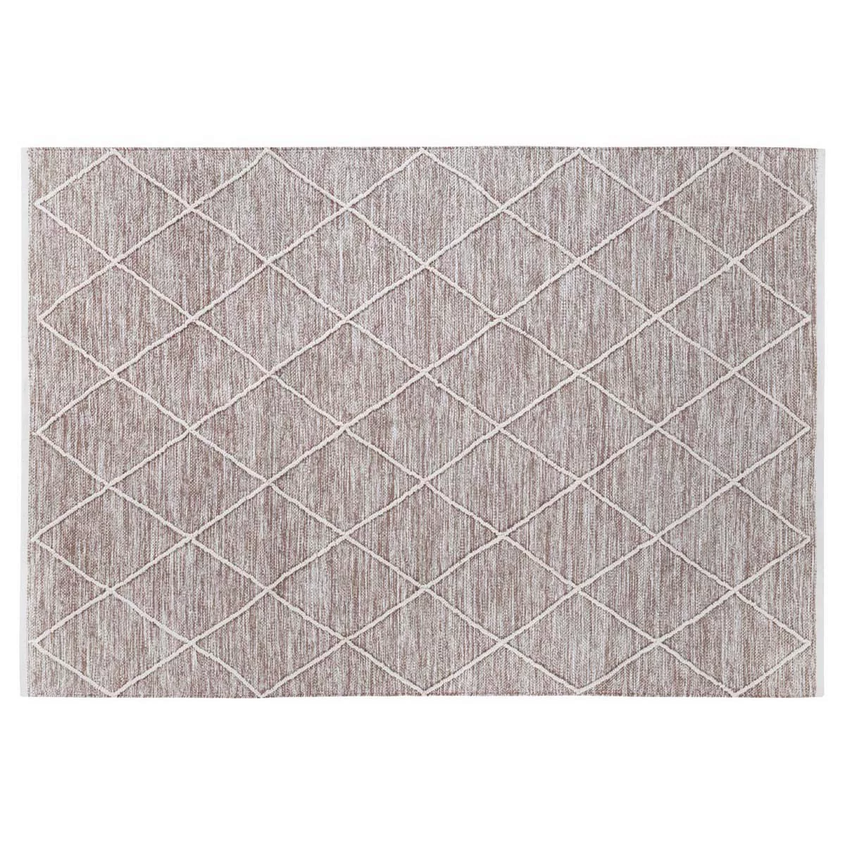 HOMCOM Teppich aus Baumwolle Braun 140 x 70 x 0,7 cm günstig online kaufen