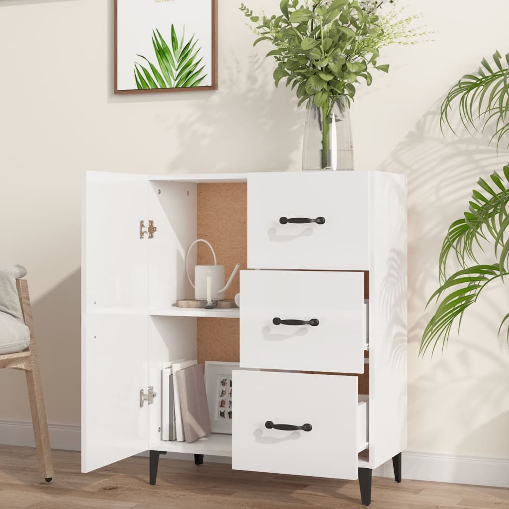 vidaXL Sideboard Sideboard Hochglanz-Weiß 69,5x34x90 cm günstig online kaufen