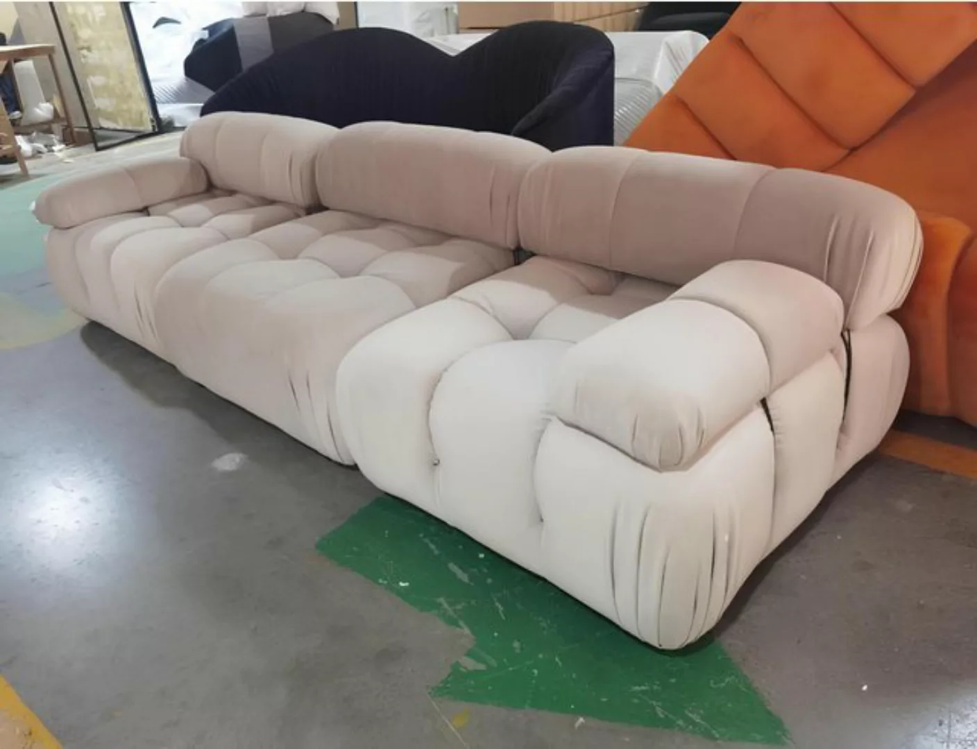 Xlmoebel Sofa 3-Sitzer-Sofa aus hochwertigem Polsterstoff, modernes Design günstig online kaufen