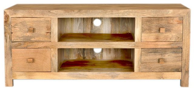 Indischesmoebelhausde TV-Schrank Fernsehtisch Hina 140x60x45 aus Mangoholz günstig online kaufen