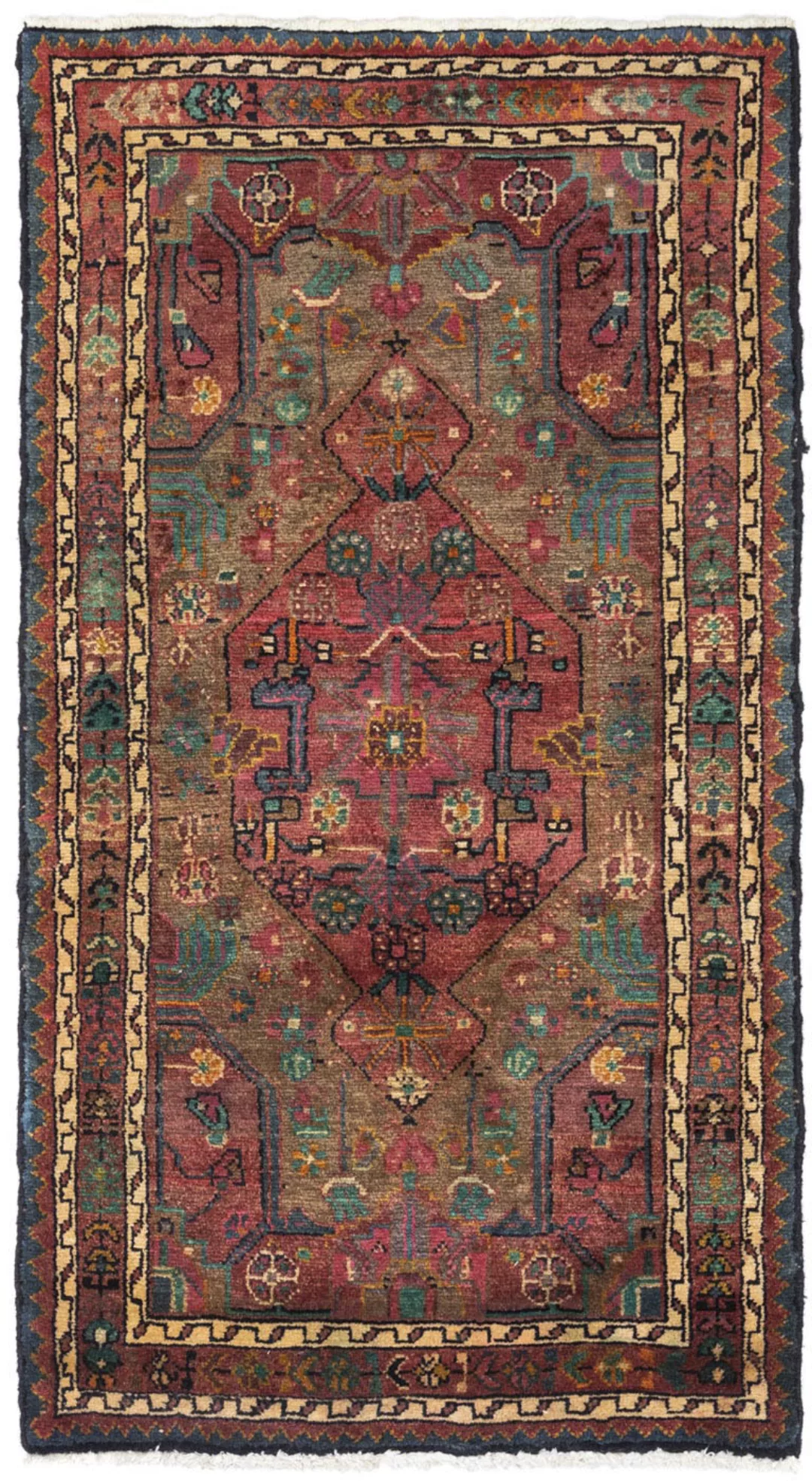 morgenland Wollteppich »Hosseinabad Medaillon Rosso 132 x 77 cm«, rechtecki günstig online kaufen