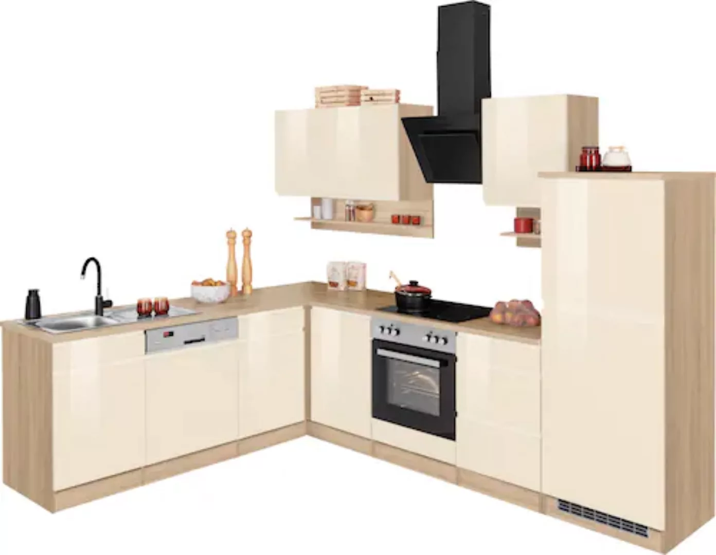 Kochstation Küche »KS-Virginia«, Stellbreite 220/280 cm, wahlweise mit E-Ge günstig online kaufen