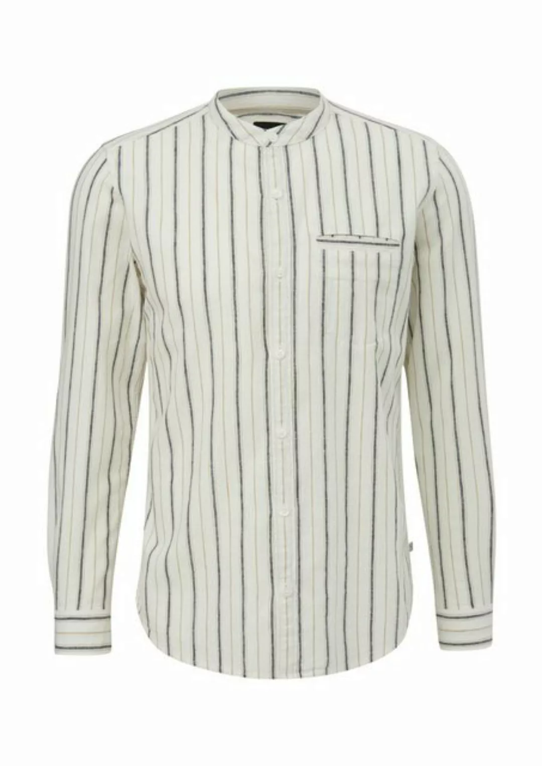 QS Langarmhemd Hemd aus Leinenmix günstig online kaufen