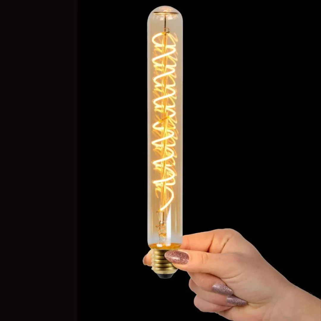 LED Leuchtmittel E27 Röhre - T32 in Amber 5W 380lm 250mm 1er-Pack günstig online kaufen