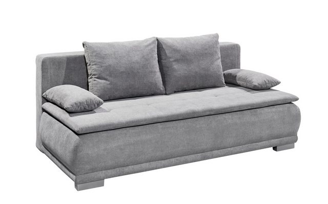 freiraum Schlafsofa LUIGI LUX 3DL, Liegefläche 160x200cm, Bezug schlamm - 2 günstig online kaufen