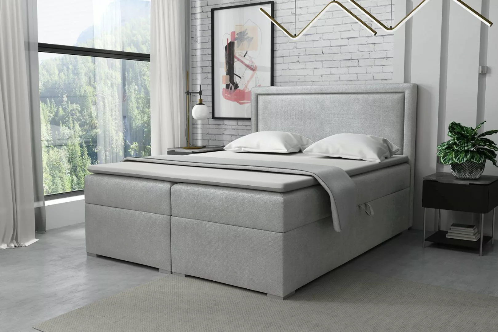 Deine Möbel 24 Boxspringbett Polsterbett Komplettbett DREAM inkl. Matratzen günstig online kaufen